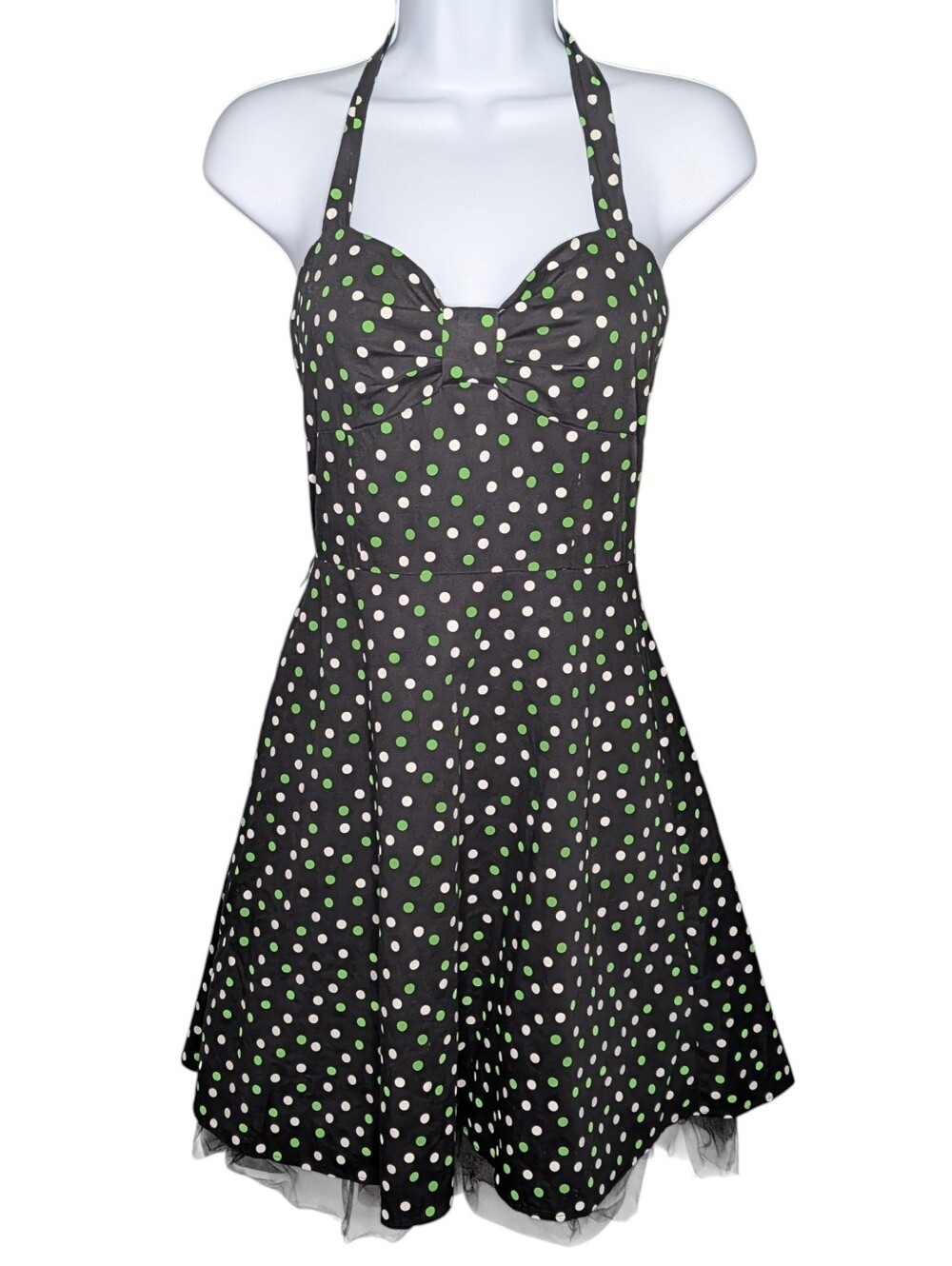 Pulse Juniors Size Small pin up dress retro rockabilly halter whimsigoth Y2K